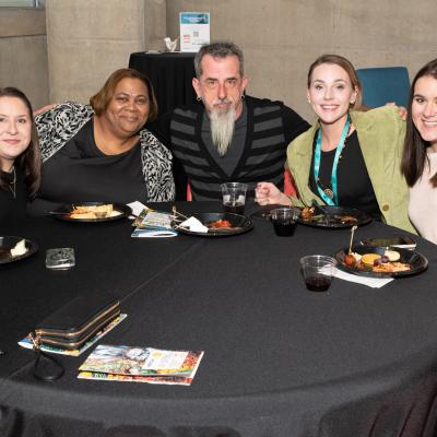 Guests enjoy appetizers